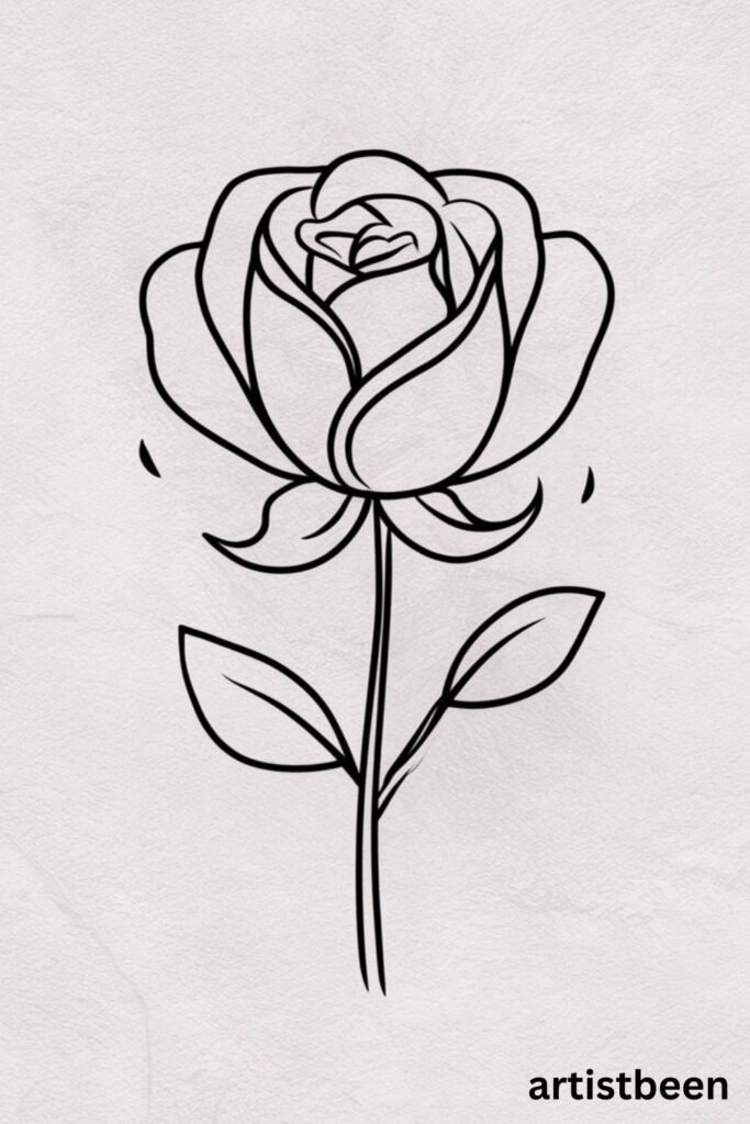 50 Easy Rose Drawing Ideas For Beginners Artist Been 50 Easy Rose Drawing Ideas For Beginners Artist Been