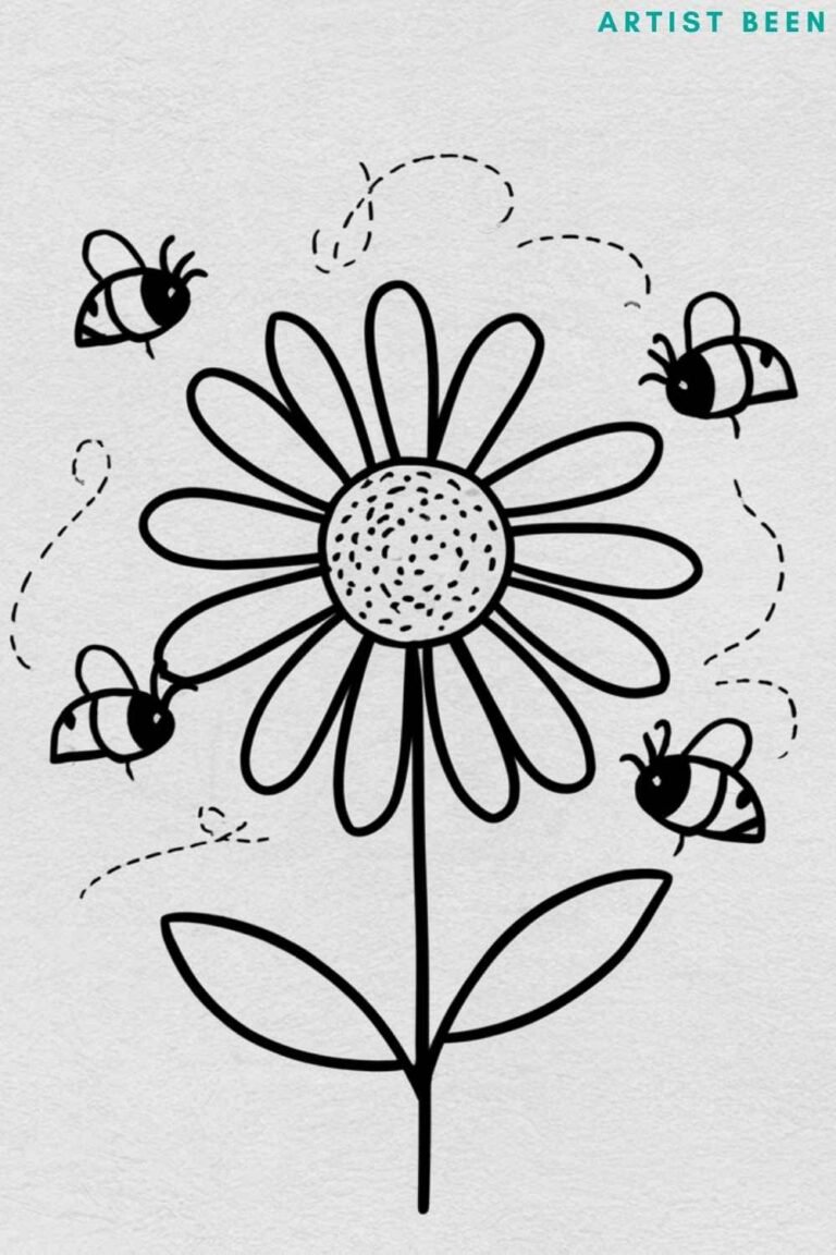 50+ Easy Daisy Drawing Ideas for Beginners - Artist Been