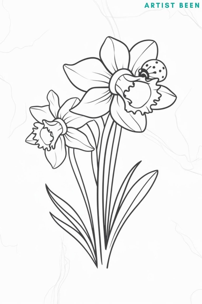 50  Easy Daffodil Drawing Ideas for Beginners Artist Been