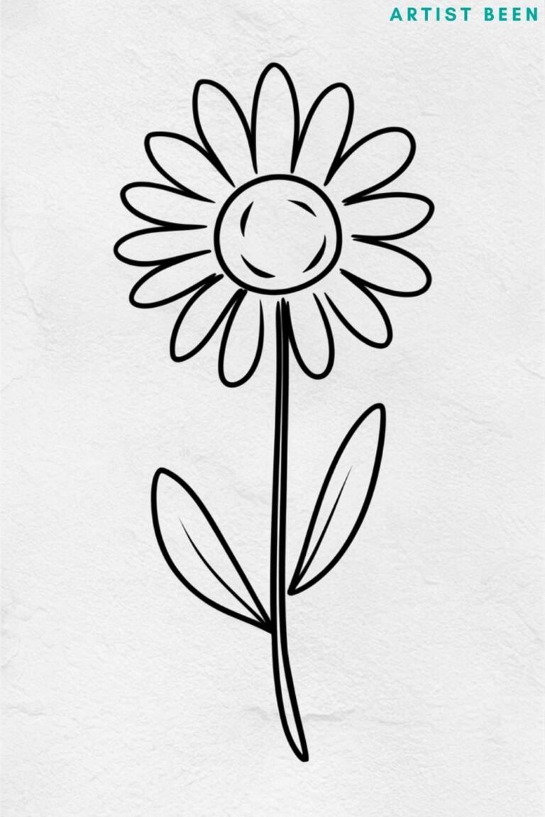 50+ Easy Daisy Drawing Ideas for Beginners - Artist Been