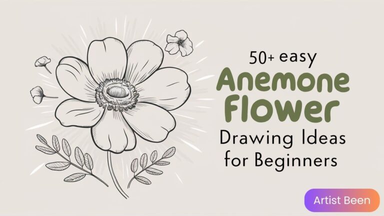 Easy Anemone Flower Drawing Ideas for Beginners