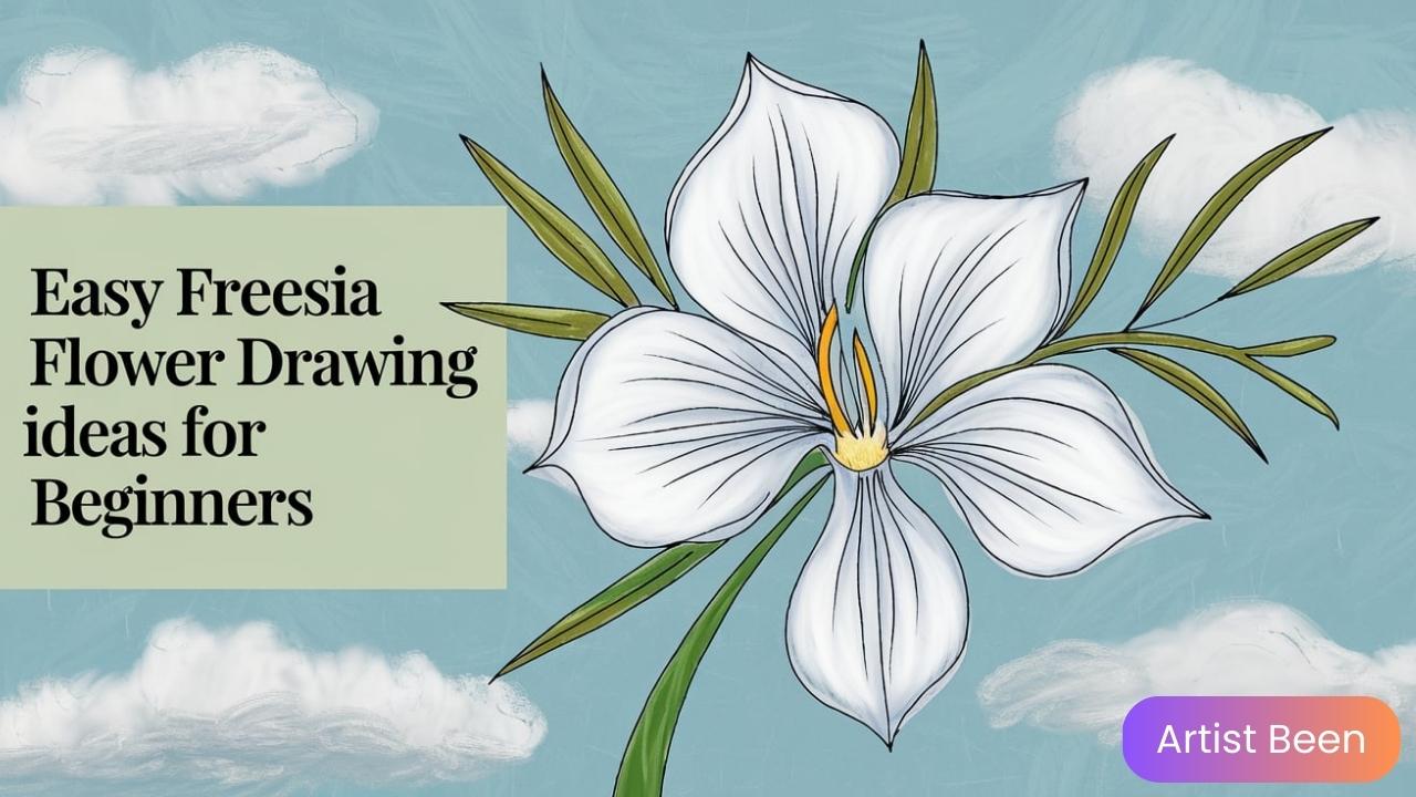 Easy Freesia Flower Drawing Ideas for Beginners