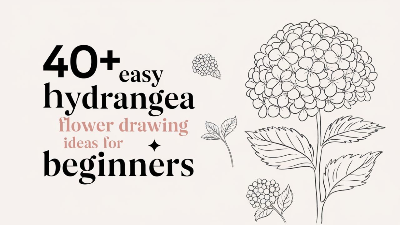 Easy Hydrangea Flower Drawing Ideas for Beginners