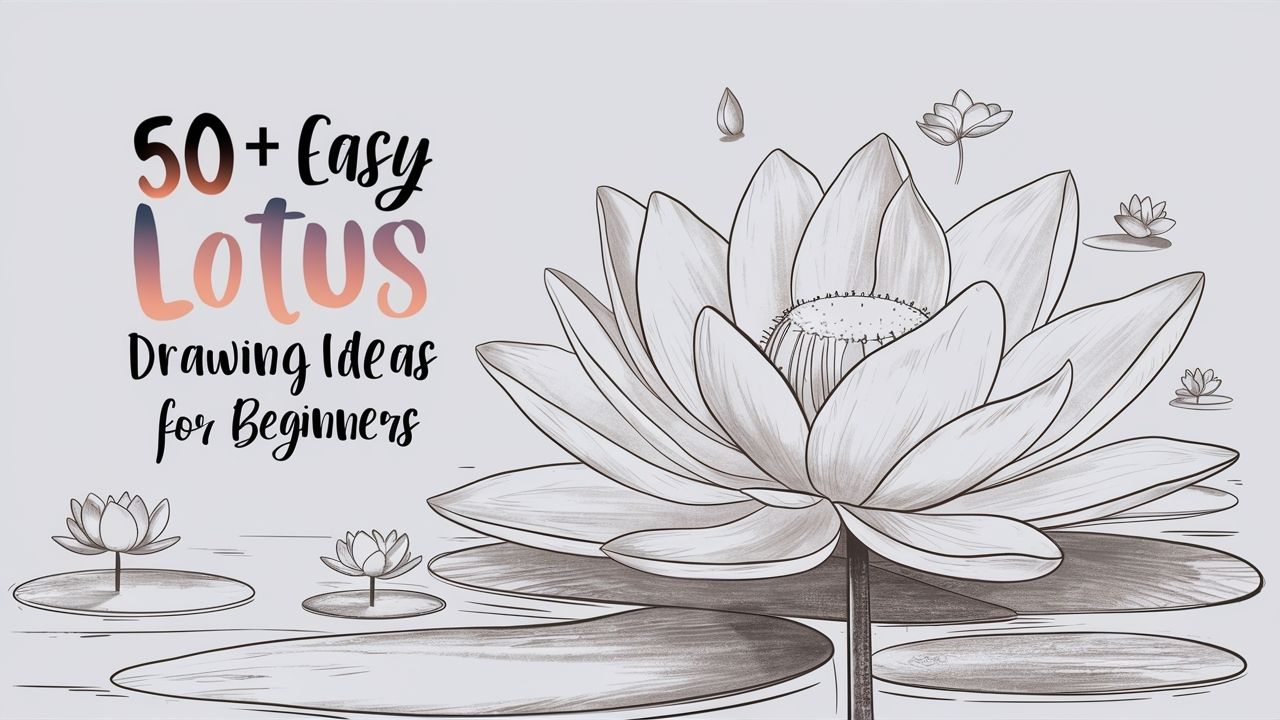 Easy Lotus Drawing Ideas for Beginners