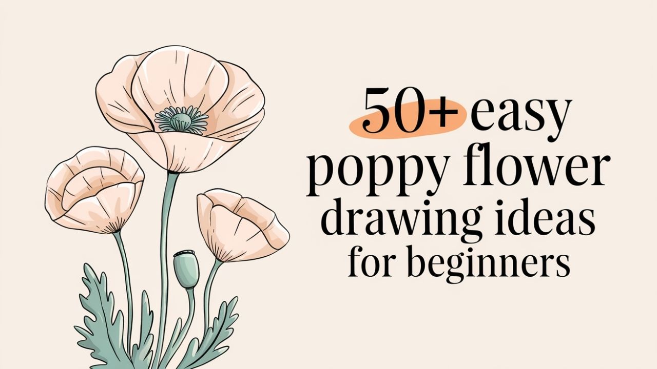 Easy Poppy Flower Drawing Ideas for Beginners