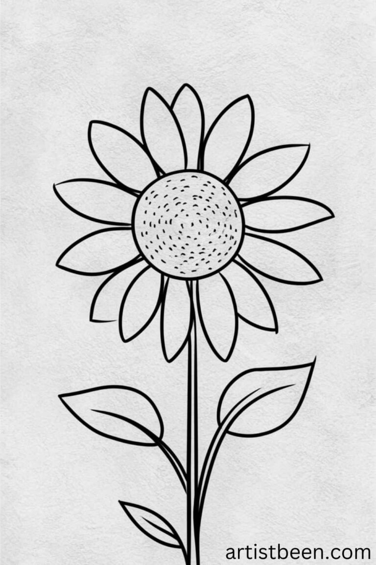 60  Easy Sunflower Drawing Ideas for Beginners Artist Been