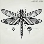 Basic Dragonfly Shape 35 Easy and Simple Dragonfly Drawing Ideas for Beginners 🐞🎨 - Artist Been