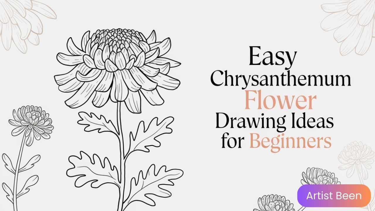 Easy Chrysanthemum Flower Drawing Ideas for Beginners