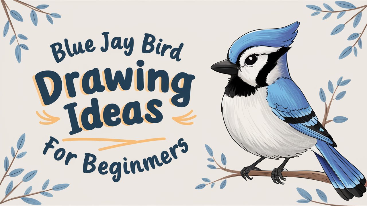 Blue Jay Bird Drawing Ideas for Beginners