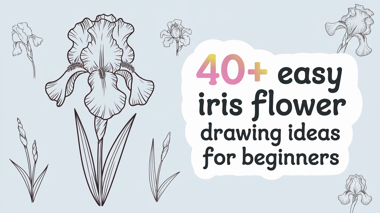 Easy Iris Flower Drawing Ideas for Beginners