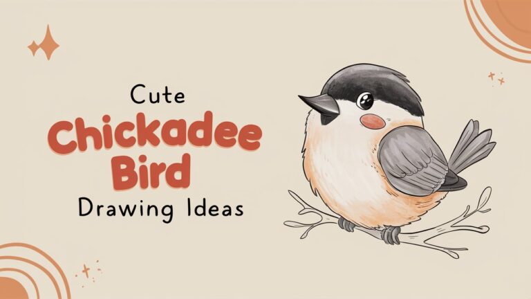 Easy and Cute Chickadee Bird Drawing Ideas