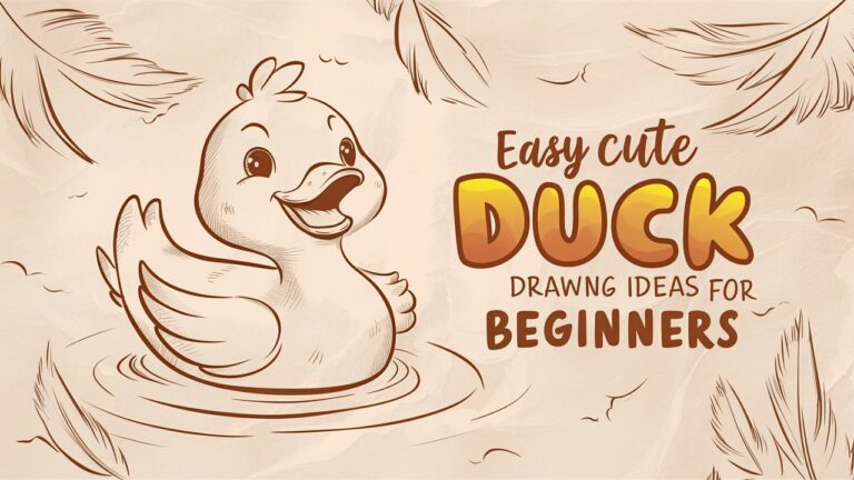 Easy Cute Duck Drawing Ideas for Beginners