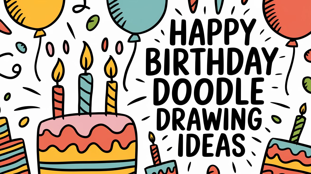 Happy Birthday Doodle Drawing Ideas