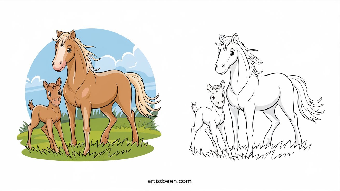 15 Stunning Horse Coloring Pages 🐴 Perfect for Kids and Adults - Artist ...