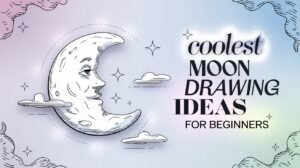 Coolest Moon Drawing ideas for beginners