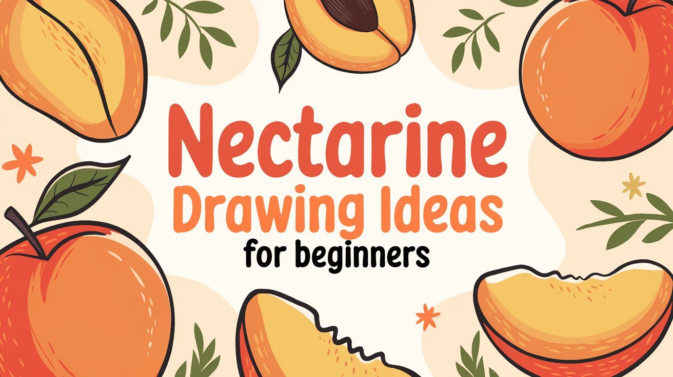 Nectarine Drawing Ideas for Beginners